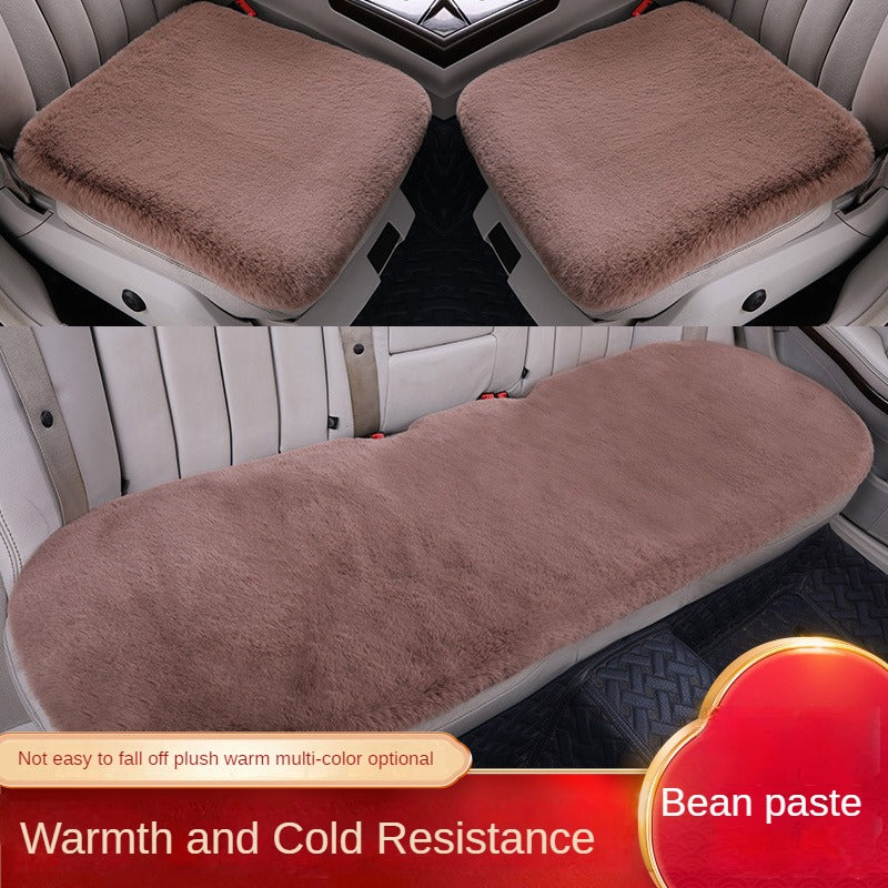 Winter Car Seat Cushion Plush Three-Piece Set