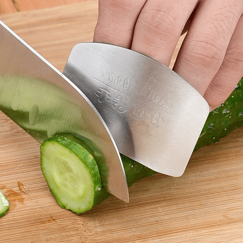 1pc, Finger Guard Stainless Steel Finger Guard For Slicing Reusable Finger Guard Kitchen Finger Guard Metal Finger Guard Cutting Protector Safety Cutting Tools Kitchen Accessaries Kitchen Tools