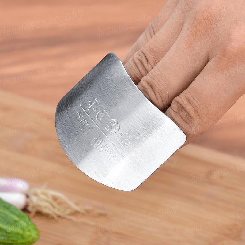 1pc, Finger Guard Stainless Steel Finger Guard For Slicing Reusable Finger Guard Kitchen Finger Guard Metal Finger Guard Cutting Protector Safety Cutting Tools Kitchen Accessaries Kitchen Tools