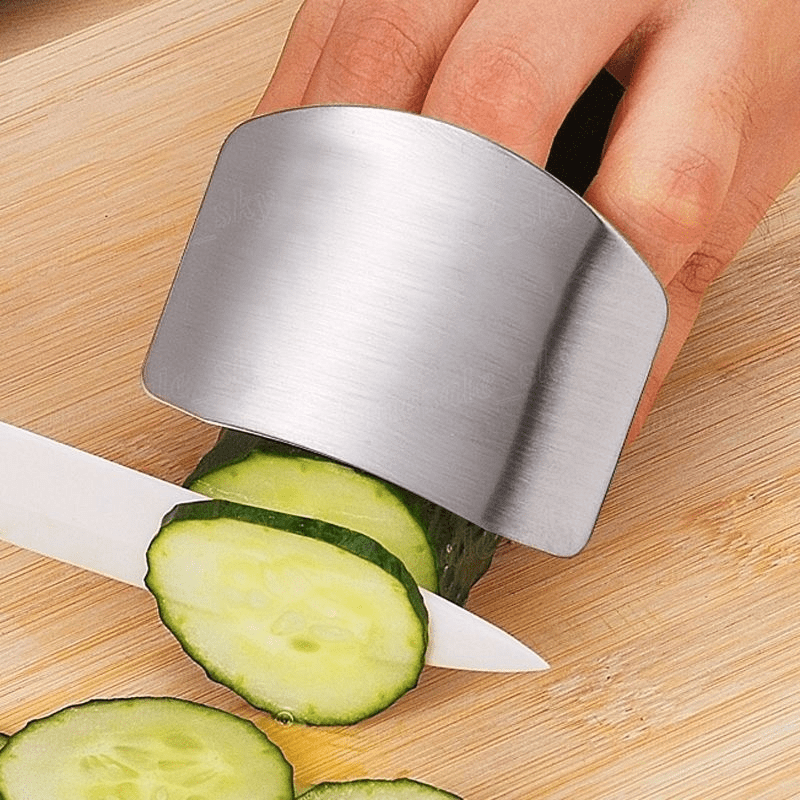 1pc, Finger Guard Stainless Steel Finger Guard For Slicing Reusable Finger Guard Kitchen Finger Guard Metal Finger Guard Cutting Protector Safety Cutting Tools Kitchen Accessaries Kitchen Tools
