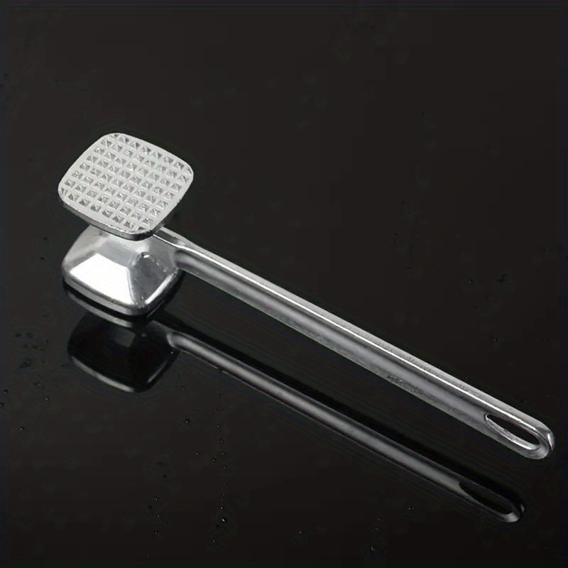 1pc Double-sided Loose Meat Hammer, Steak Hammer, Meat Rejuvenation Needle Stainless Steel Aluminum Alloy Smash Slap Pig Squeak Knock Meat Hammer Tool Kitchen Accessories Kitchen Stuff Party Favors Outdoor Picnic Travel Camping BBQ Accessories