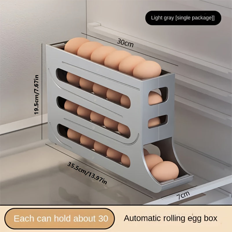 Refrigerator Egg Storage Box, Automatic Egg Rolling Rack, Large Capacity Refrigerator Special Egg Holder Storage Box