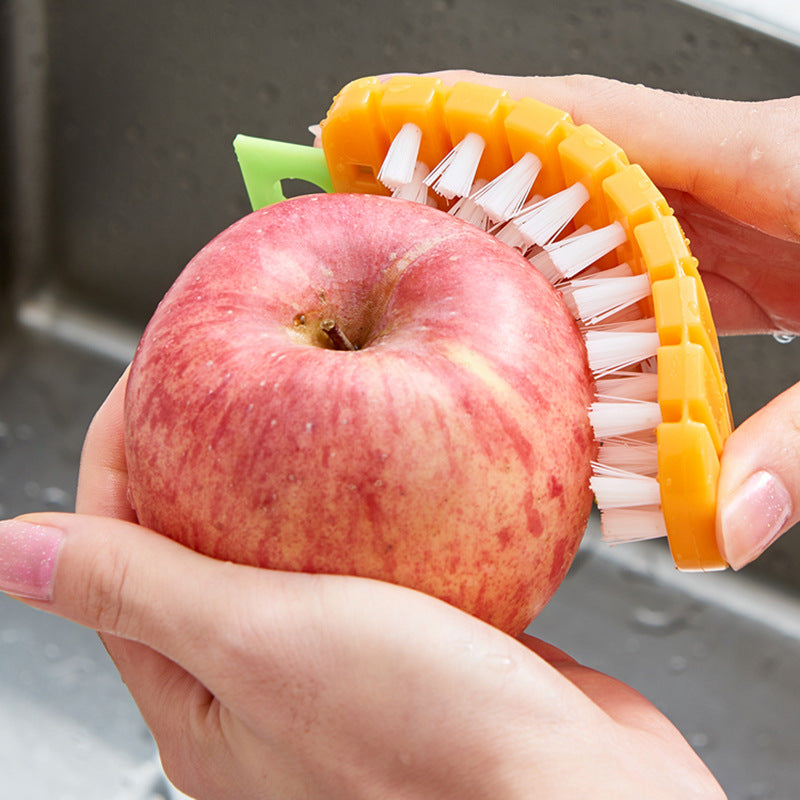 1pc, Multi-Functional Vegetable and Fruit Cleaning Brush - Reusable Plastic Potato and Carrot Washing Brush for Kitchen Supplies