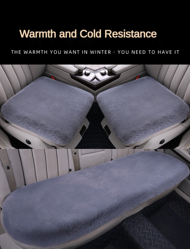 Winter Car Seat Cushion Plush Three-Piece Set