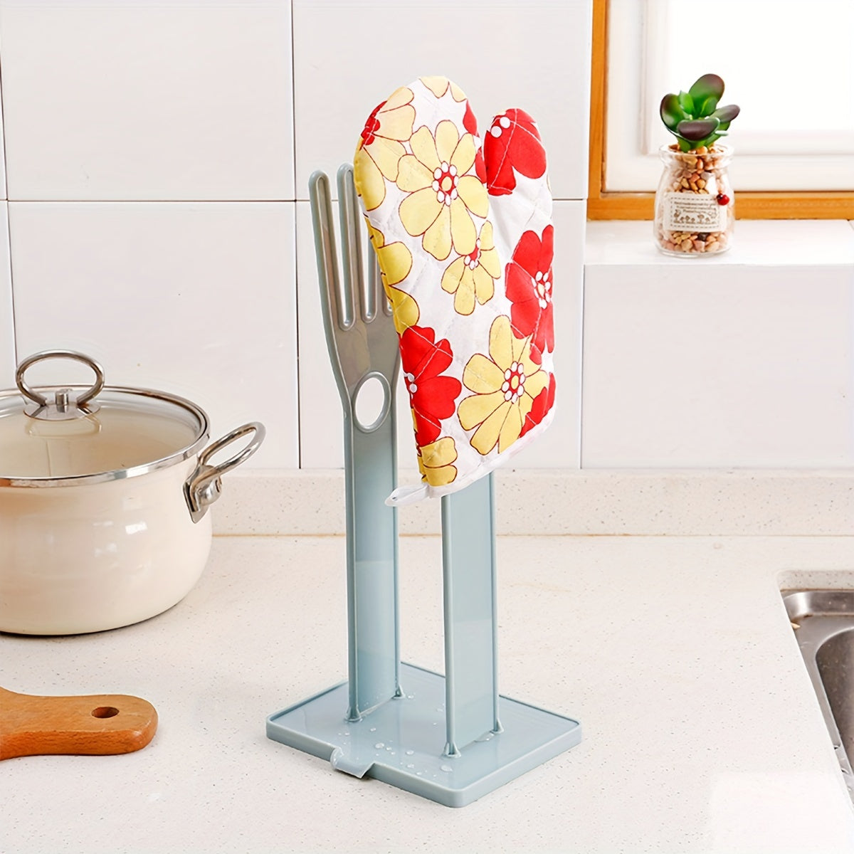 1pc Multifunctional Detachable Glove Drying Rack - Kitchen Dishcloth Gloves Drain and Dry Storage Rack