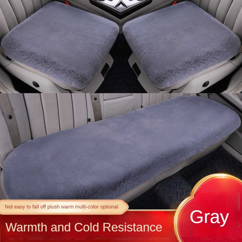 Winter Car Seat Cushion Plush Three-Piece Set