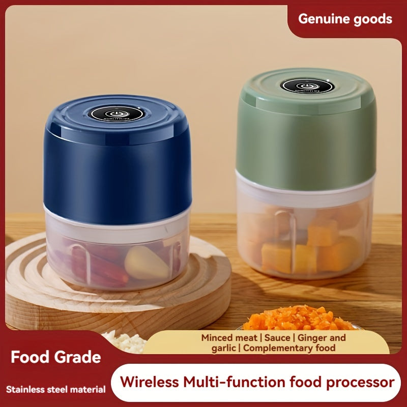 1pc/1 set, Multifunctional Electric Garlic Chopper and Vegetable Cutter - Wireless Grinder and Food Processor for Kitchen Gadget