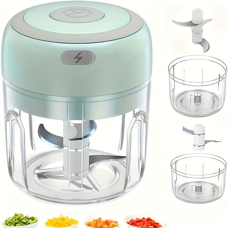 100/250ml Electric Mini Garlic Chopper USB Meat Grinder Garlic Masher Machine Sturdy Durable Crushed Ginger Vegetable Crusher Kitchenware