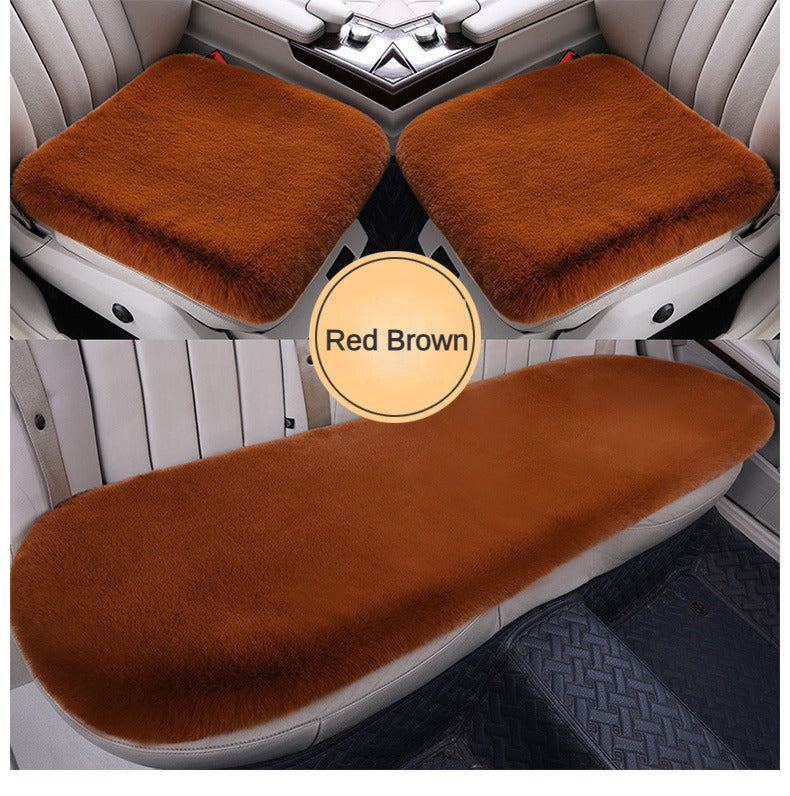 Winter Car Seat Cushion Plush Three-Piece Set