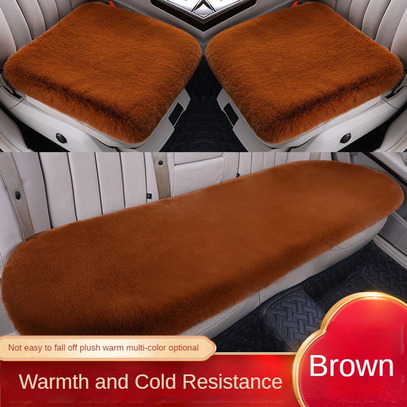 Winter Car Seat Cushion Plush Three-Piece Set