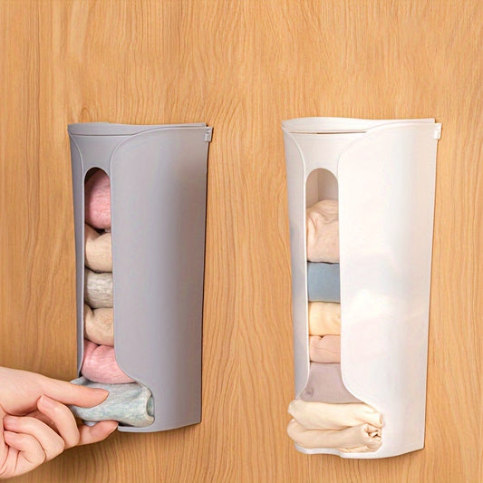 1pc Wall-Mounted Pull-Out Underwear and Socks Storage Box with Cover - Household Organizer for Bathroom, Bedroom, and Dorm Rooms