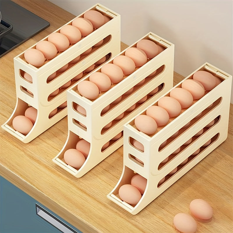 Refrigerator Egg Storage Box, Automatic Egg Rolling Rack, Large Capacity Refrigerator Special Egg Holder Storage Box