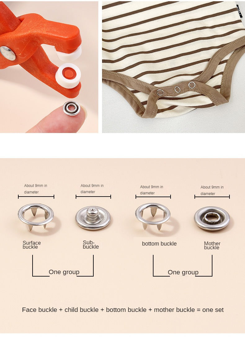 metal sewing buttons five-claw buckle
