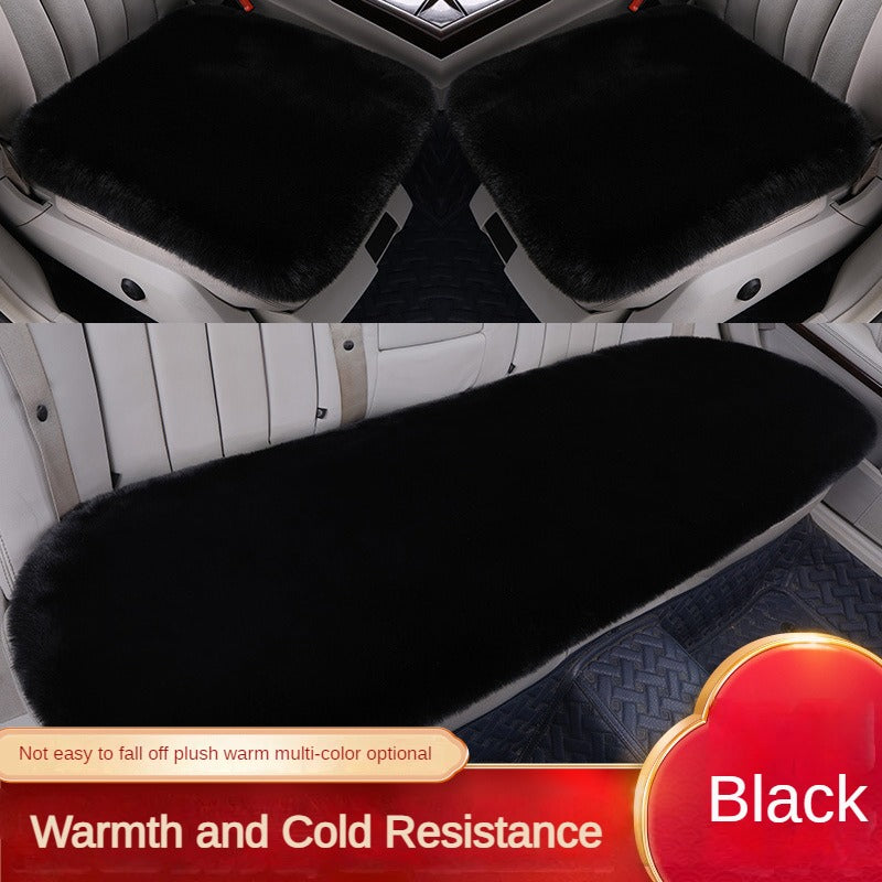 Winter Car Seat Cushion Plush Three-Piece Set