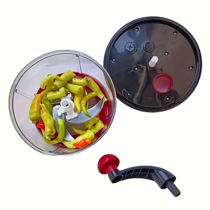 1pc, Multifunctional Vegetable Cutter and Garlic Grinder - Manual Kitchen Gadget for Easy Fruit and Vegetable Preparation