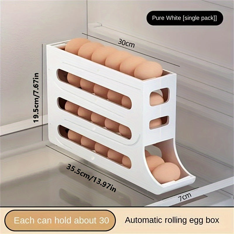 Refrigerator Egg Storage Box, Automatic Egg Rolling Rack, Large Capacity Refrigerator Special Egg Holder Storage Box