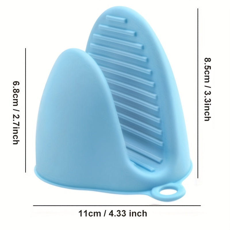 2 Pack Silicone Oven Mitts Pot Holders Sets For Kitchen Heat Resistant Small Kitchen Mittens Rubber Air Fryer Mitts Mini Pot Pinch Grip For Cooking & Baking
