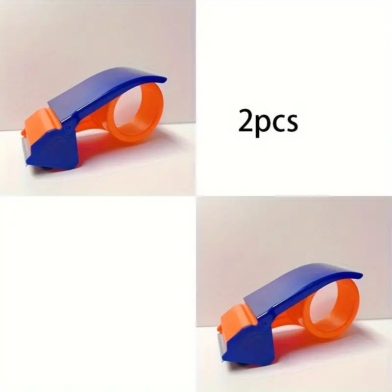 1/2pcs Portable Packing Tape Dispenser, Ergonomic Packing Tape Aid, Shipping Mobile Carton Sealing Tool, Express Packer, Lightweight Handheld Heavy Duty Tape Cutter For Factory, Workshop Packers And Contractors