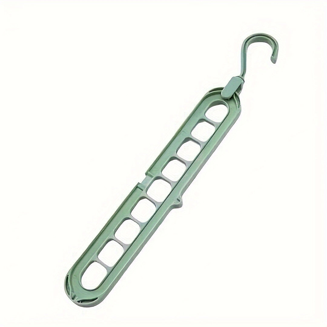 1pc 9 Hole Hanger, Multifunctional And Creative, Rotatable, Foldable, Clothes Storage And Drying Hanger, Horizontally And Vertically Dual Use, Space Saving Hanger, Wardrobe Organizer, Bedroom Accessories, Home Organization And Storage Supplies