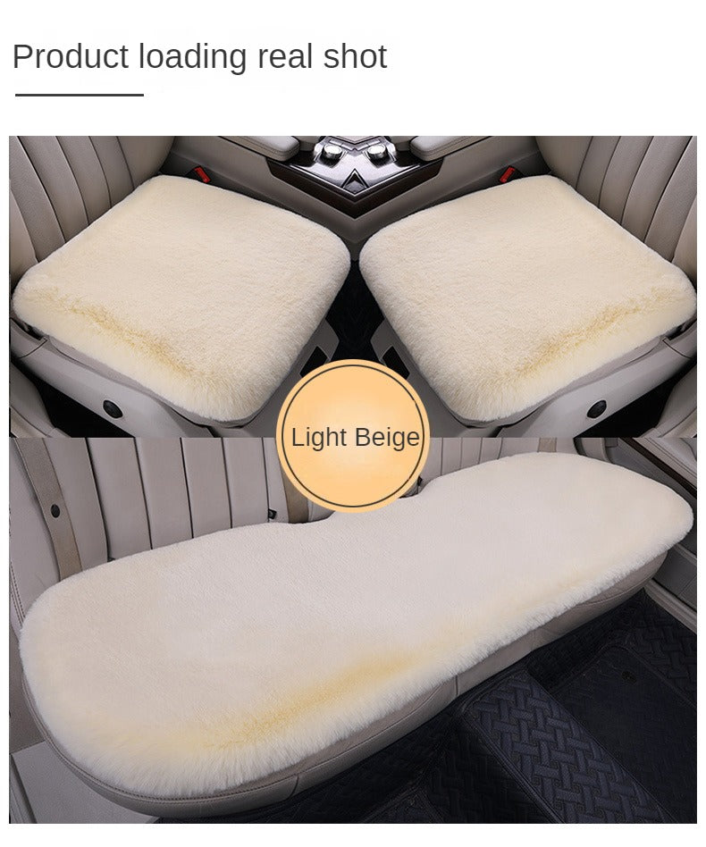 Winter Car Seat Cushion Plush Three-Piece Set