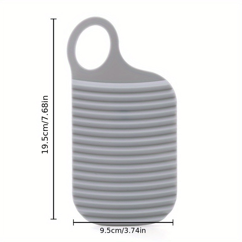 1pc Mini Washing Board With Handle For Home, Non-slip Rubber Laundry Board, Convenient Washboard, Be Put In The Luggage, Great For Bathroom Supplies For Home, Travel, Bathroom Tools, Home Supplies, Laundry Room Bathroom Accessories