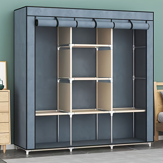 1pc Large Durable Clothes Storage Wardrobe - Easy Assembly Closet Organizer for Bedroom, Dorm, and Entryway - Ideal for Shirts, Dresses, and Quilts - Perfect for Rental Houses and Home Decor
