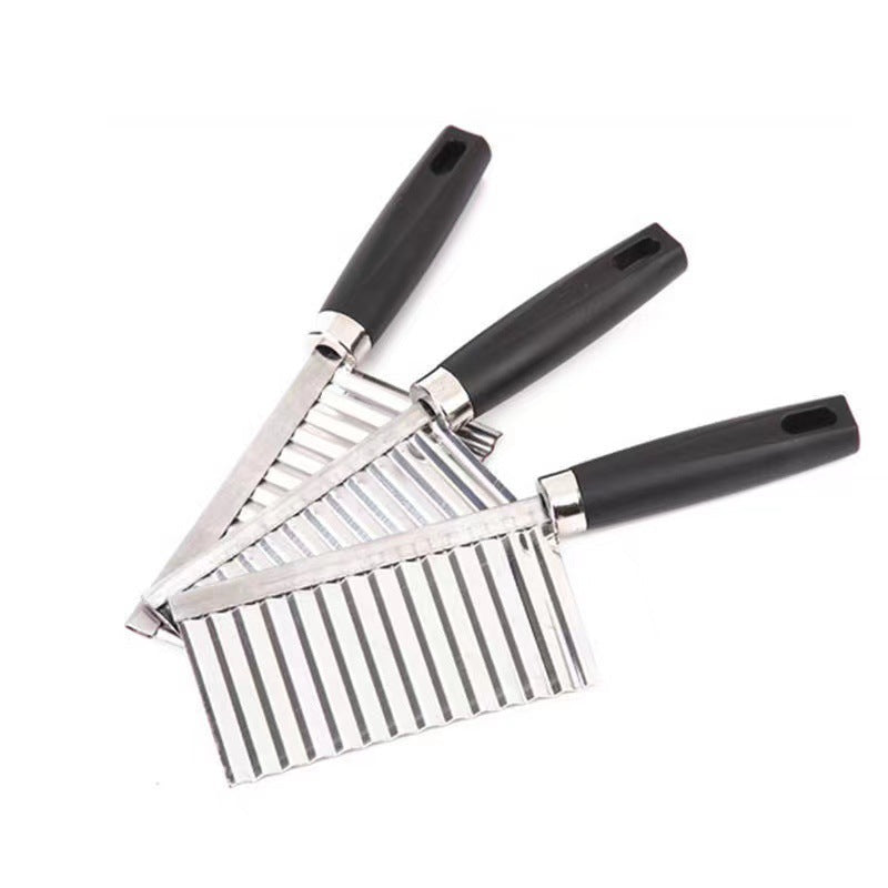 Wave steel knife stainless cut fries ripple-shaped knife