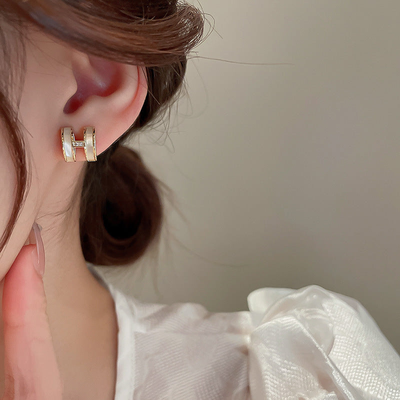 South Korea high-class sense of light luxury earrings