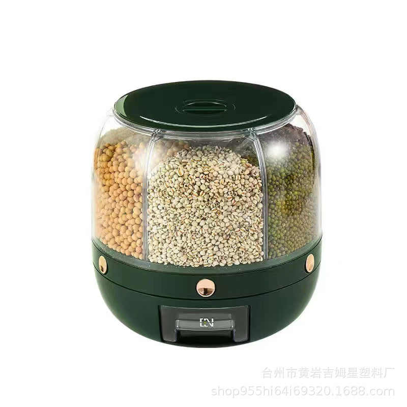 Grains Separate Storage Box Sealed Rotating