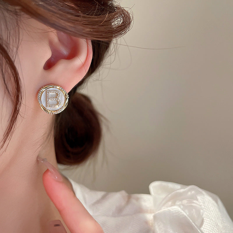 South Korea high-class sense of light luxury earrings