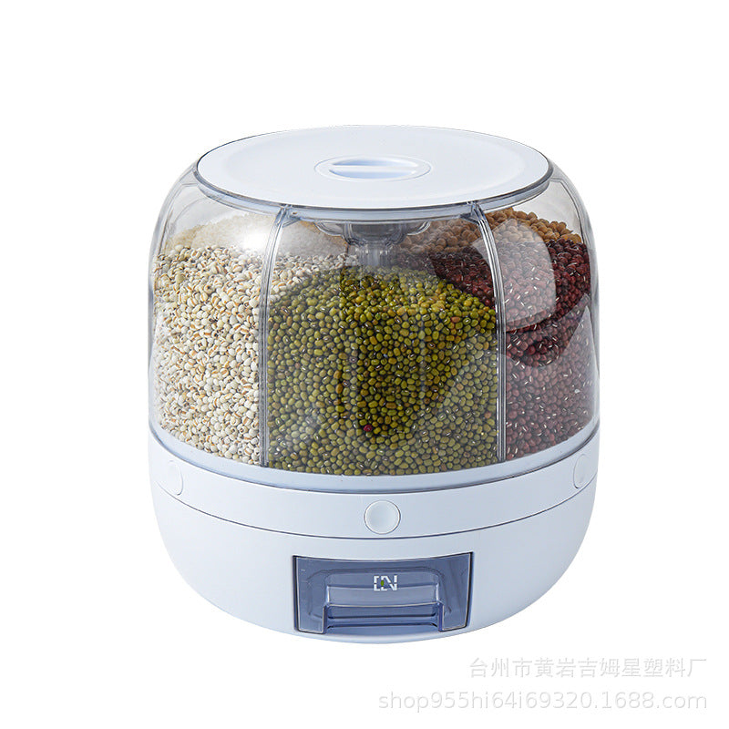 Grains Separate Storage Box Sealed Rotating