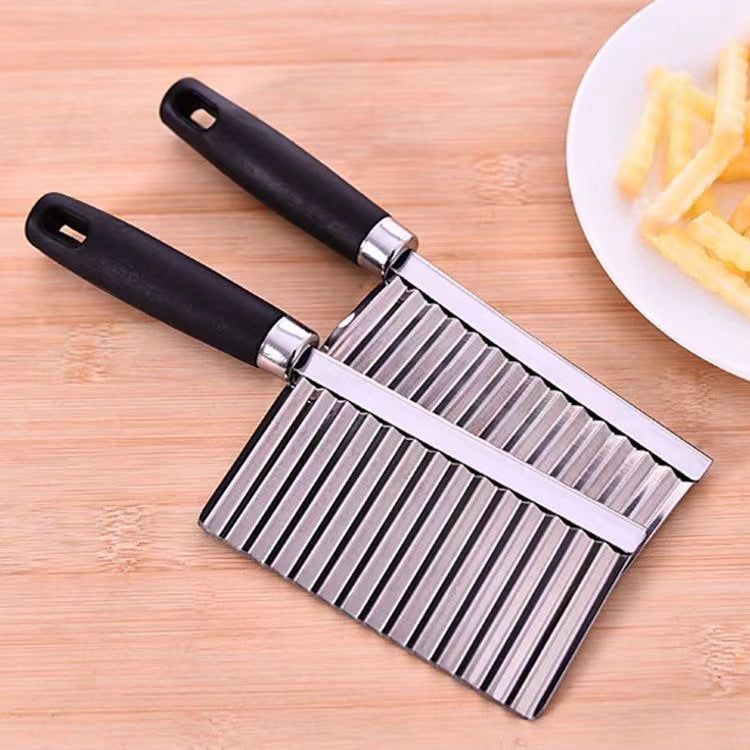 Wave steel knife stainless cut fries ripple-shaped knife