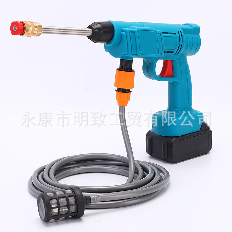 Household lithium battery car wash water gun Portable wireless High voltage