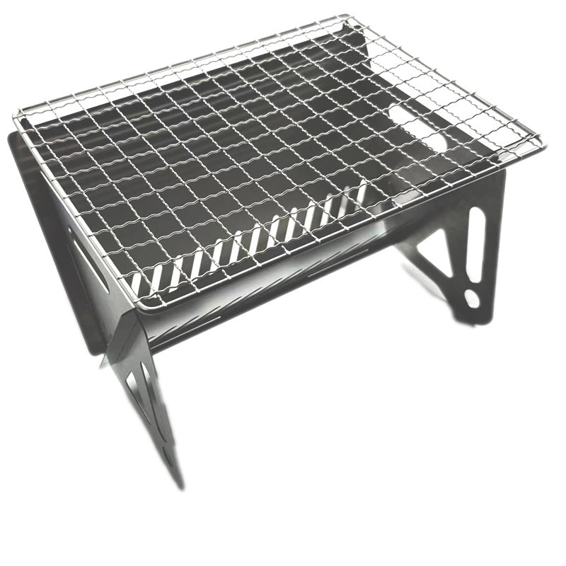 Stainless steel folding barbecue stove, portable charcoal stove