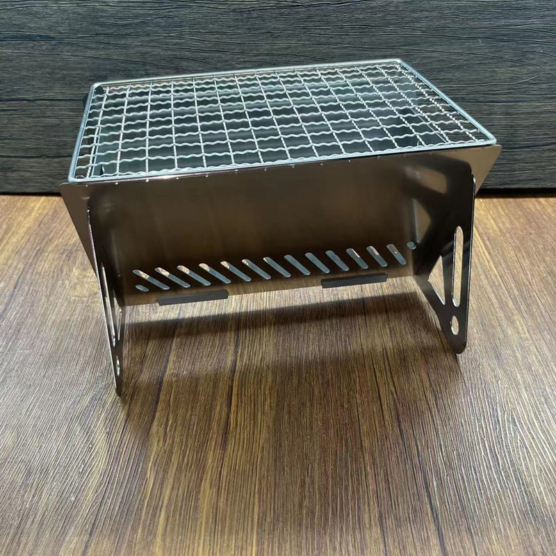 Stainless steel folding barbecue stove, portable charcoal stove