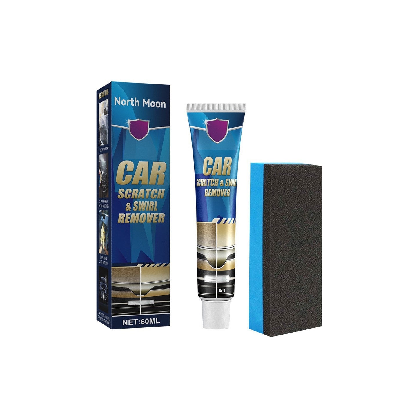 Car scratch repair cream, lacquer surface scratch maintenance, scratch free care wax set