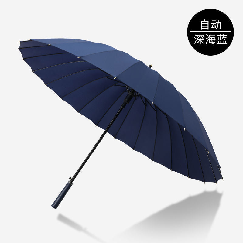 24-bone umbrella with long handle with enlarged