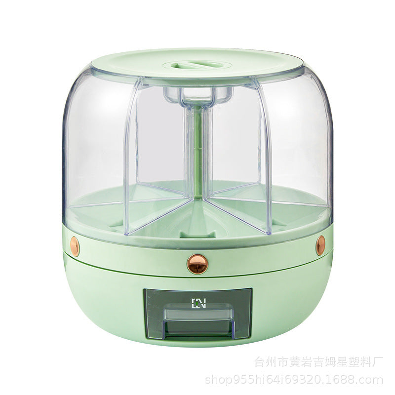 Grains Separate Storage Box Sealed Rotating