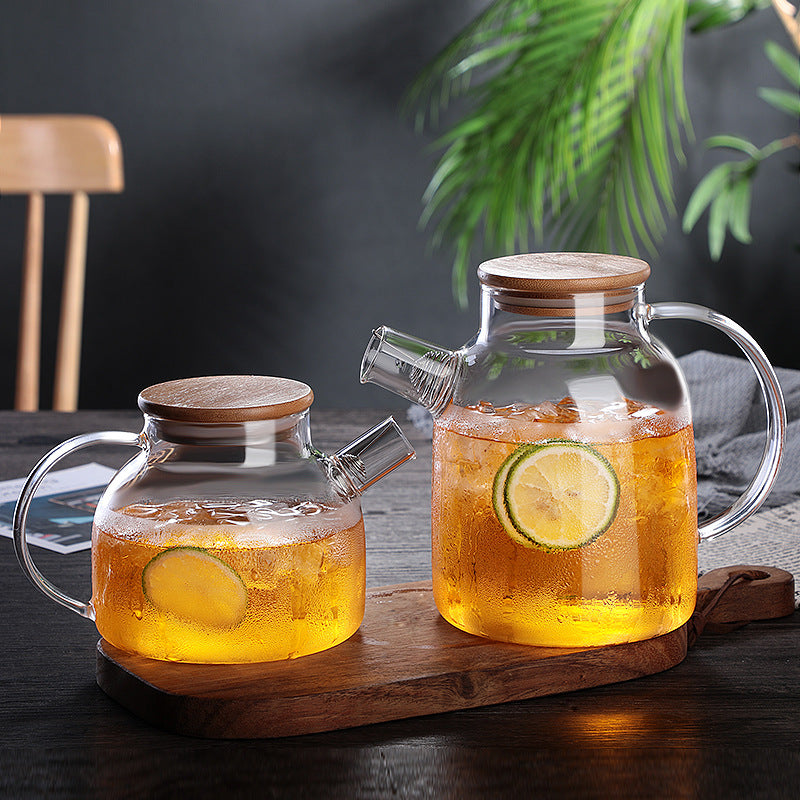 Glass teapot high temperature and cold water bottle