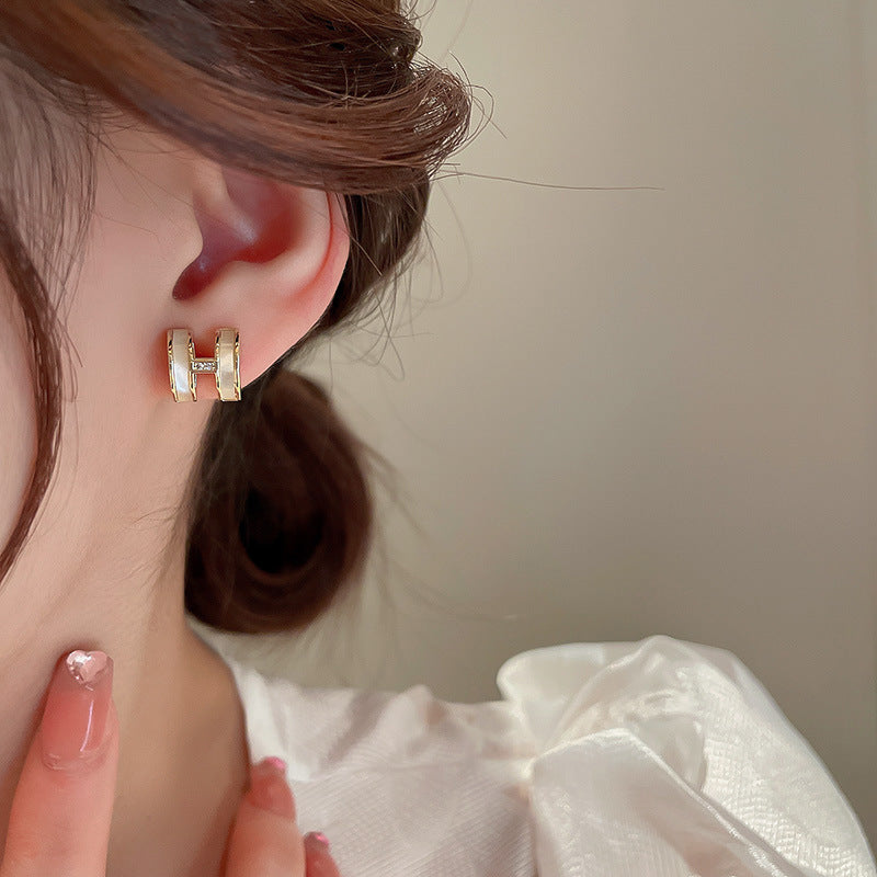 South Korea high-class sense of light luxury earrings