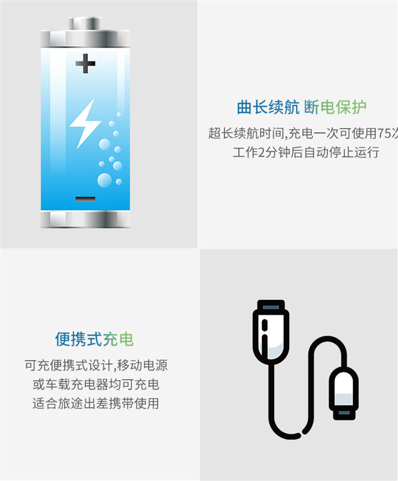 智能电动冲牙器 ,祛除口腔异味防水美牙仪, 便携洗牙紫光洁牙器