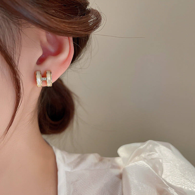 South Korea high-class sense of light luxury earrings