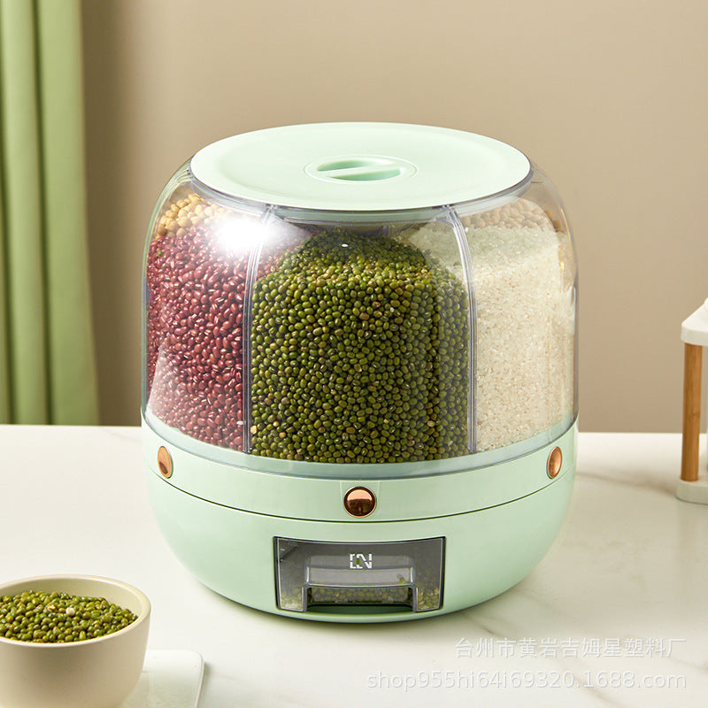 Grains Separate Storage Box Sealed Rotating