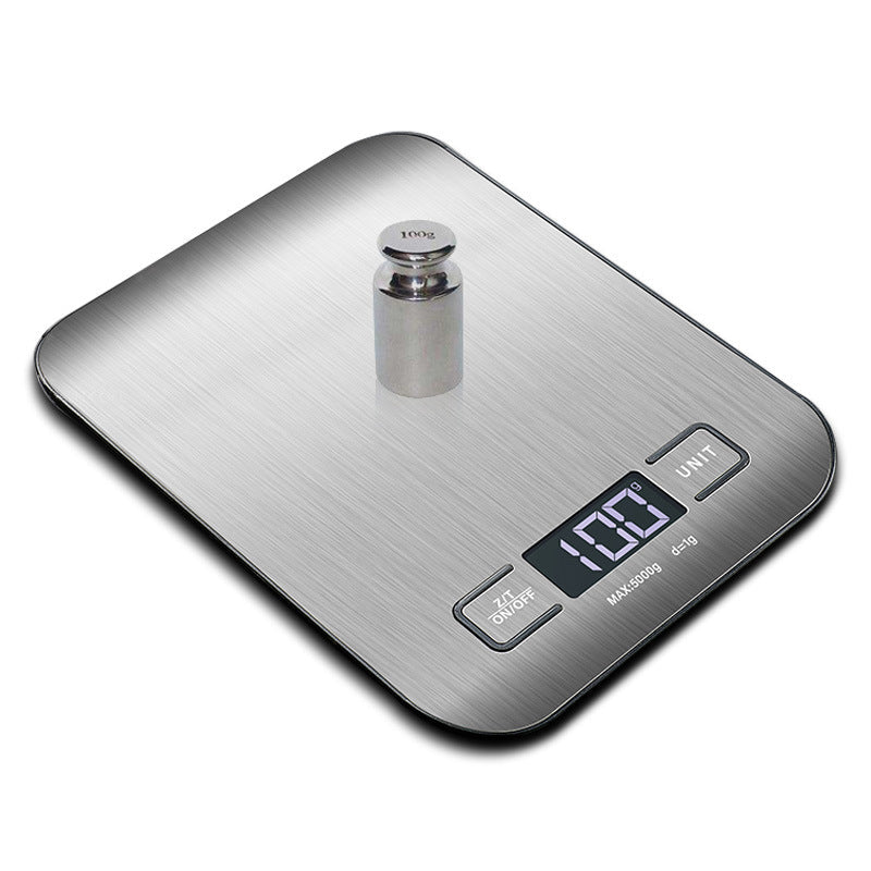 Kitchen electronic scale, high-precision stainless steel kitchen electronic scale with backlit LCD display screen, food scale weighing, baking scale, coffee, medicinal herbs, milk tea shop, precise ingredient placement