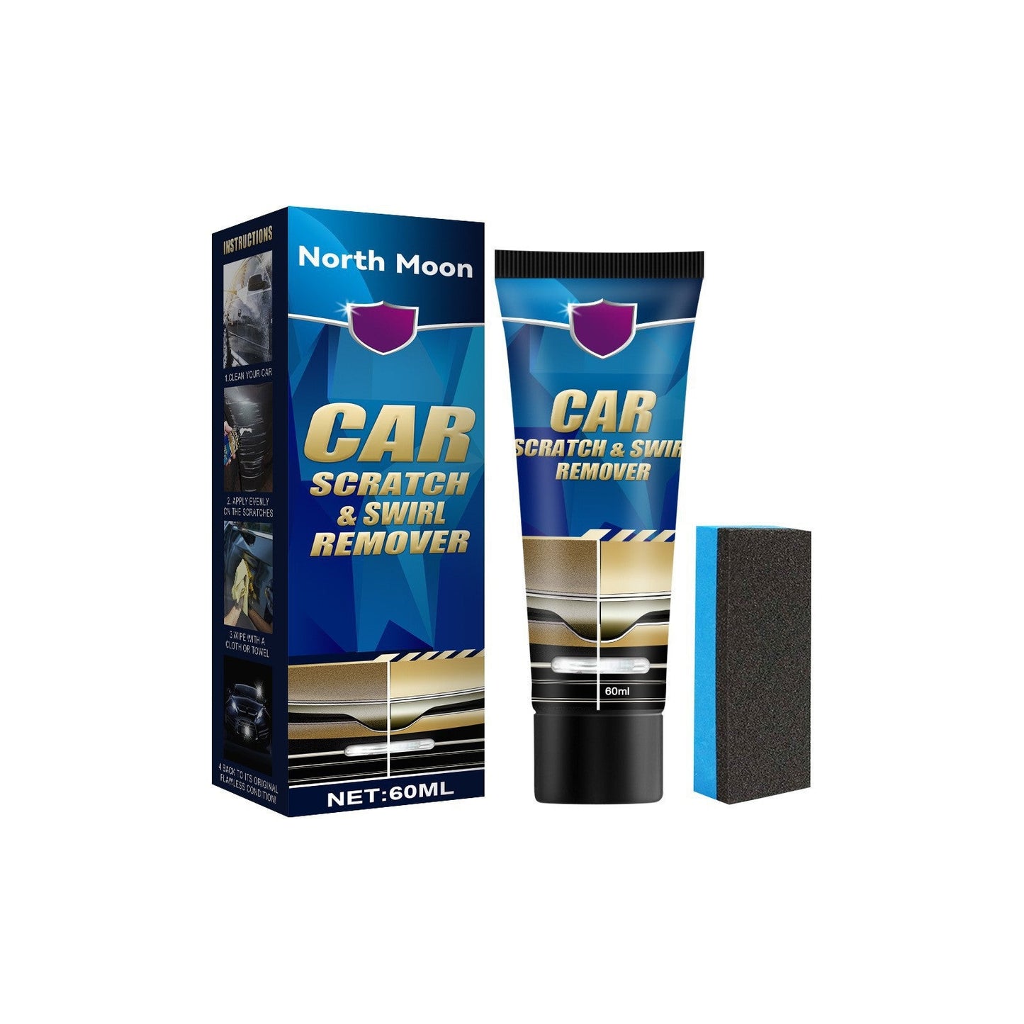 Car scratch repair cream, lacquer surface scratch maintenance, scratch free care wax set