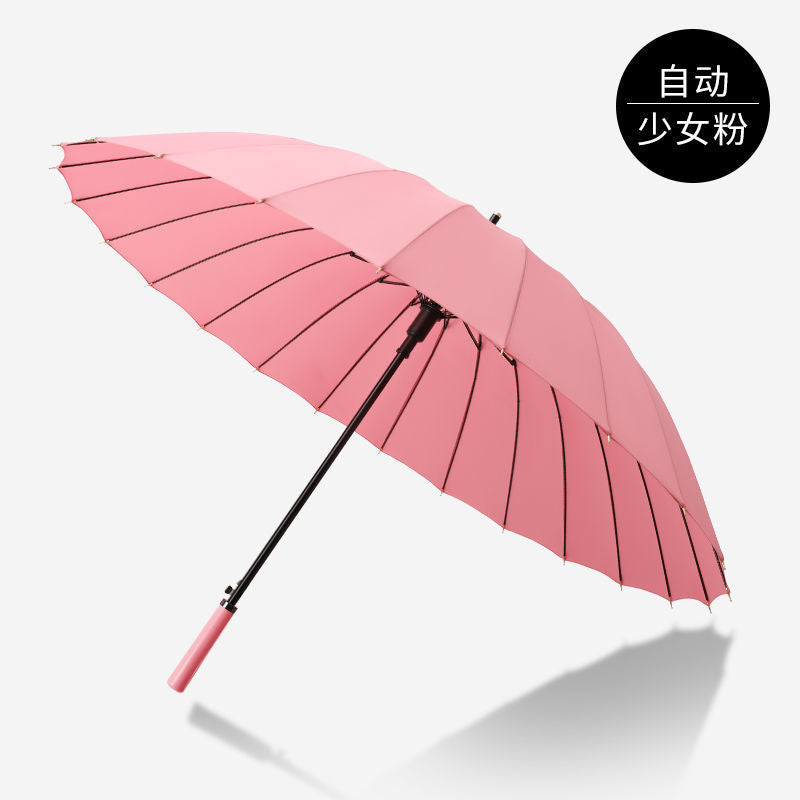 24-bone umbrella with long handle with enlarged