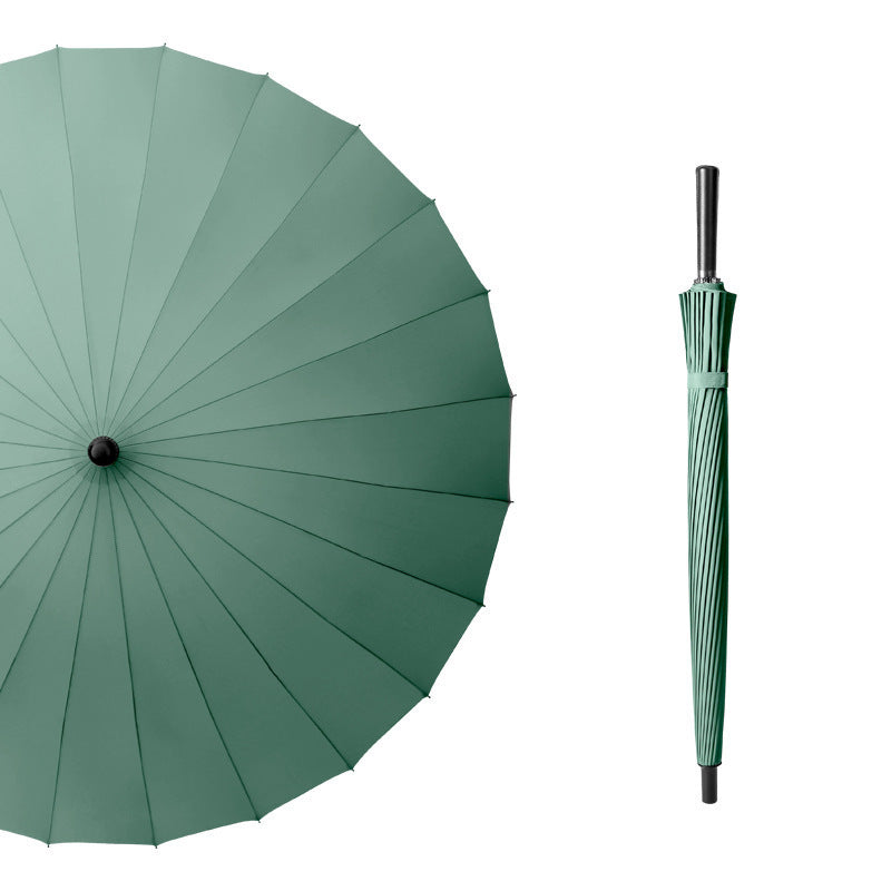 24-bone umbrella with long handle with enlarged