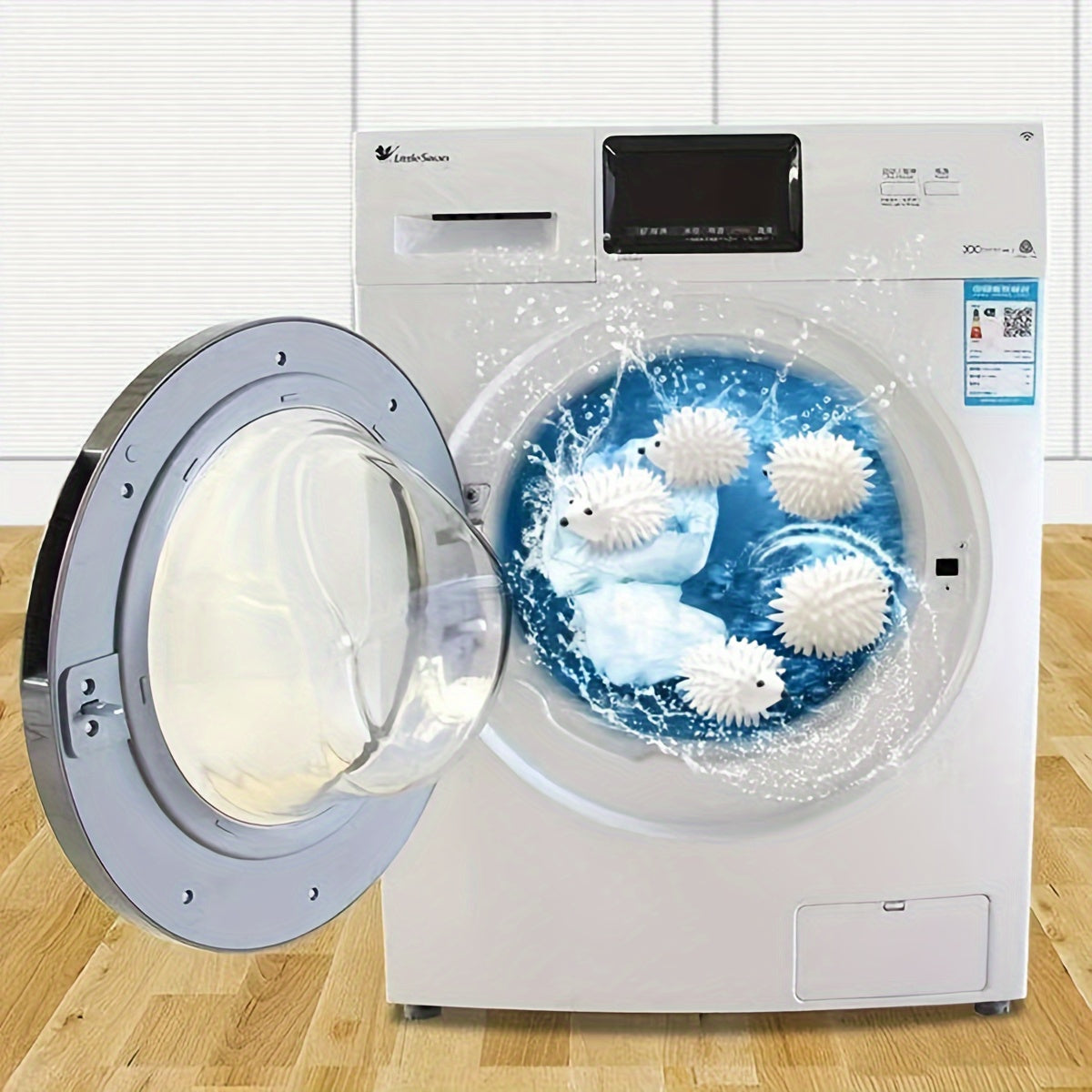 1pc Hedgehog Laundry Balls, Suitable For Use In Laundry Rooms, Clothes Washing And Care, Sticky Lint Drying Cleaning Ball