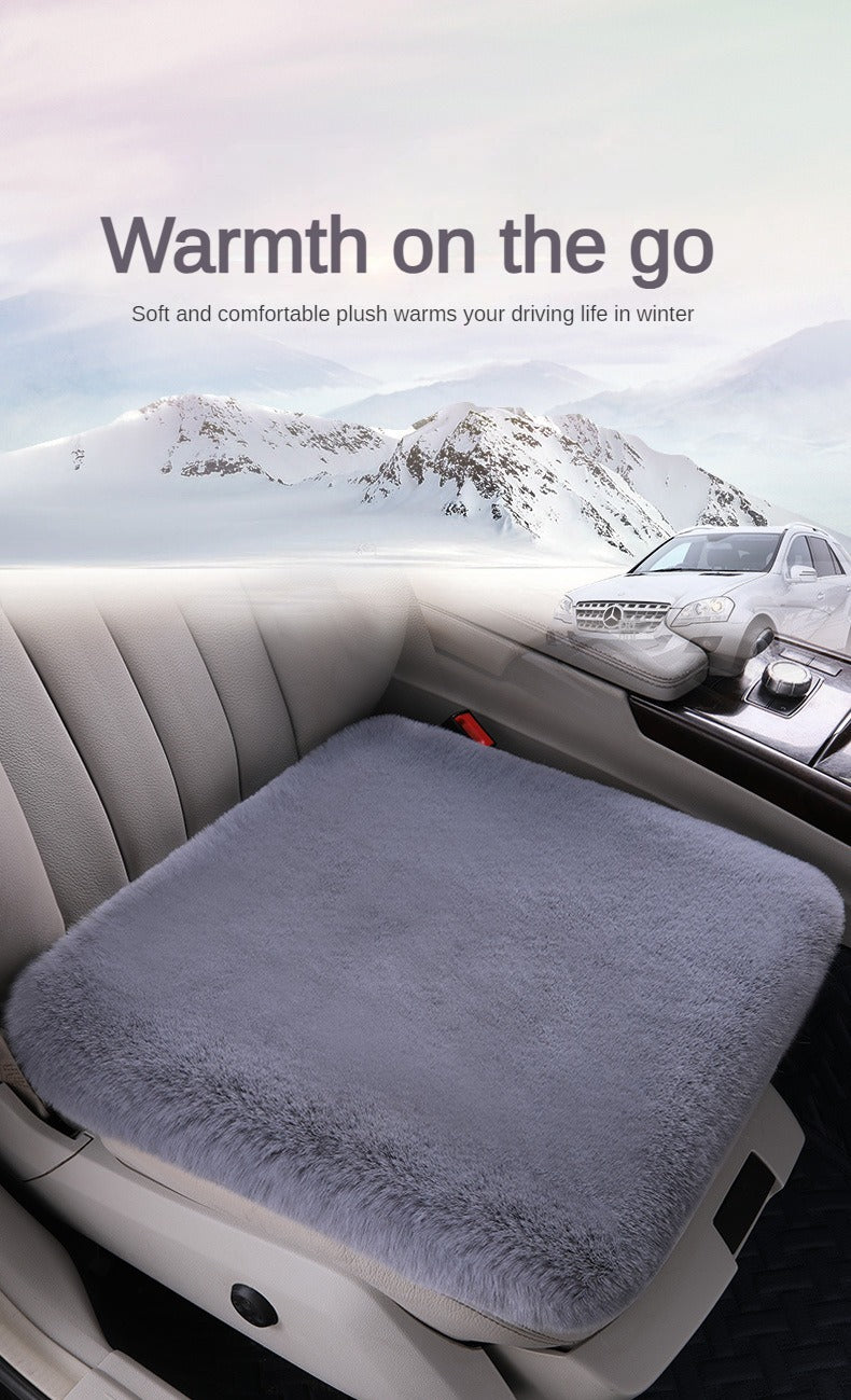 Winter Car Seat Cushion Plush Three-Piece Set