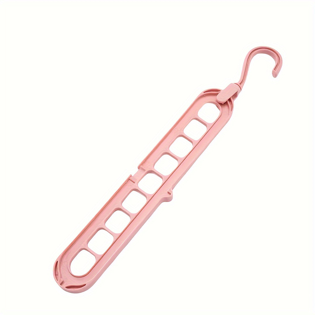 1pc 9 Hole Hanger, Multifunctional And Creative, Rotatable, Foldable, Clothes Storage And Drying Hanger, Horizontally And Vertically Dual Use, Space Saving Hanger, Wardrobe Organizer, Bedroom Accessories, Home Organization And Storage Supplies